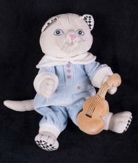 Scholastics Book Real Mother Goose Cat and the Fiddle Plush Lovey Rattle